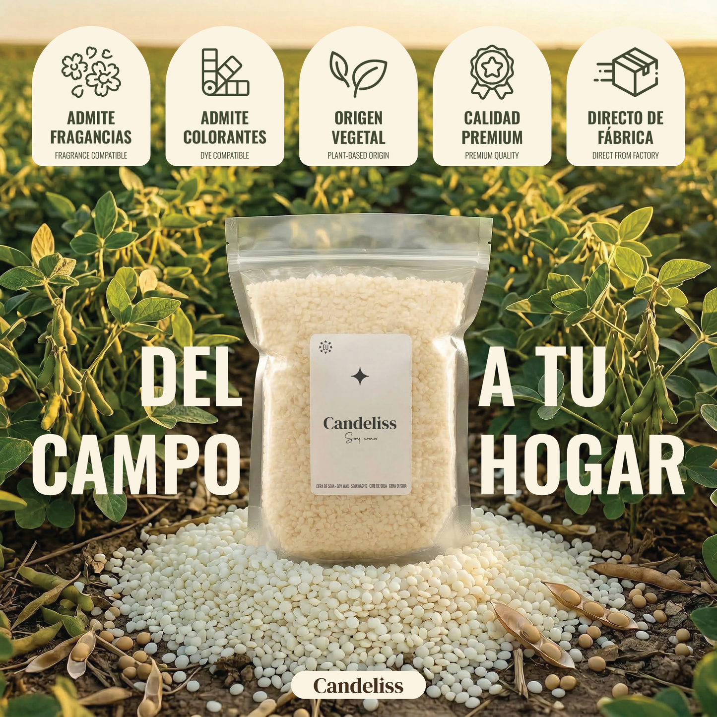 Cera de Soja para Velas