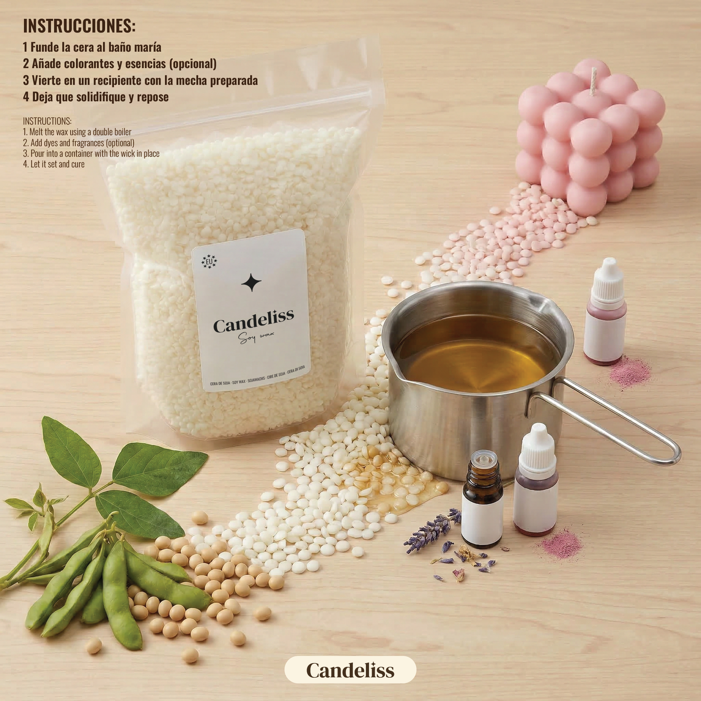 Cera de Soja para Velas